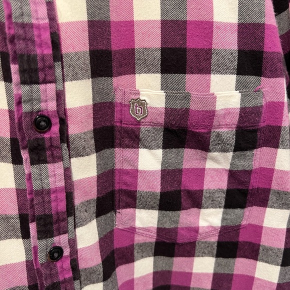 BORN BY TED BAKER Purple, Black & White Checked Flannel Shirt, Ted sz. 4/Large - Picture 2 of 8